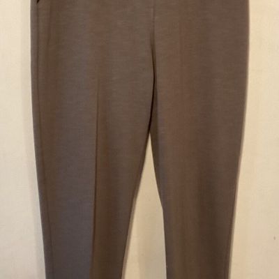 Soft Surroundings Leggings Pants Grayish Green Zip at Ankles NWOT